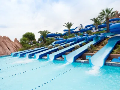 Water slides at Slide & Splash, Lagoa, Portugal