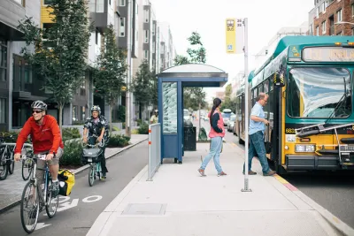 Bus Stop and Bike Lane