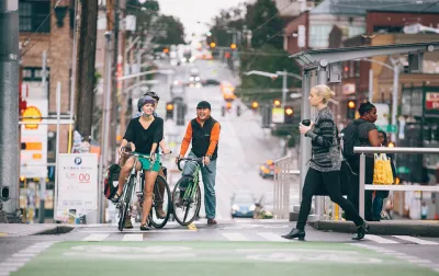 Bus Stop and Bike Lane
