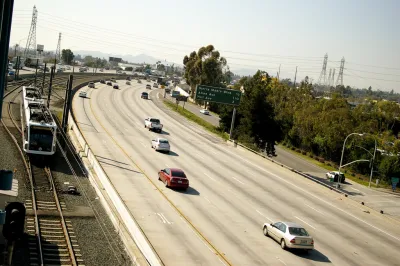 Gold Line alongside 210 Freeway