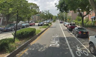 Strete view of 34th Avenue in Queens, New York