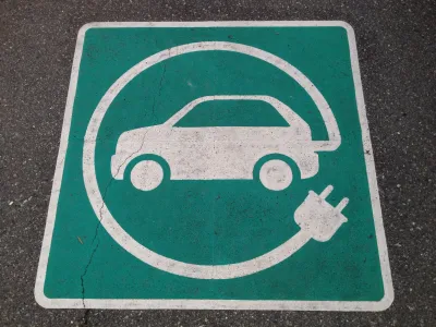 Electric Car Charging Stencil