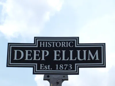 Historic Deep Ellum street sign, Dallas, Texas