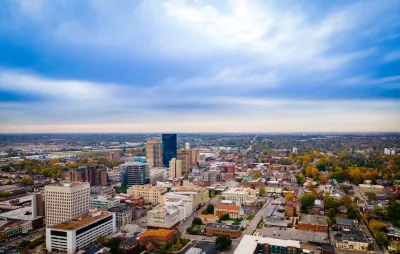 Aerial view of downtown Lexington, Kentucky.
