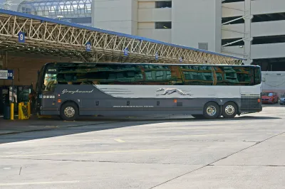 Greyhound bus at Philadelphia bus station