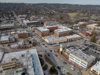Aerial view of South Orange, New Jersey.