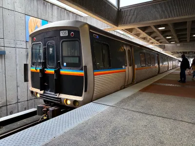 MARTA subway train at platform in Atlanta, Georgia.
