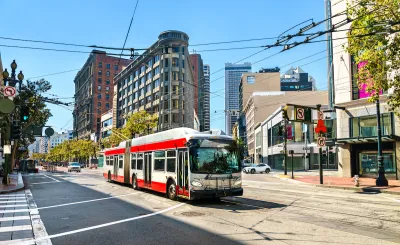 Trolley bus in San Francisco, California.