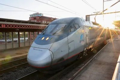 Acela train at Wilmington station in Wilmington, Delaware.