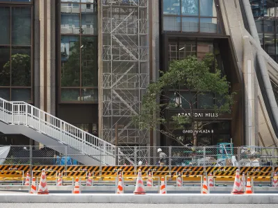 The construction site of a new development in the Azabudai Hills neighborhood of Tokyo.