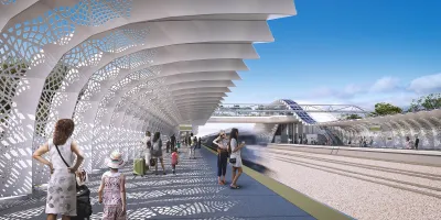 Rendering of station for California High-Speed Rail train