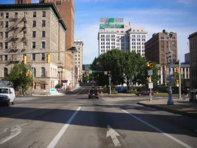 Downtown Wilkes-Barre, Pennsylvania, United States.