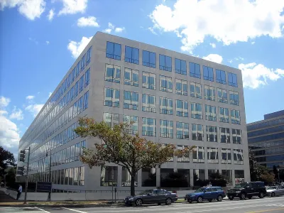Modern six-story office building in Washington, D.C. formerly occupied by Federal Aviation Administration.