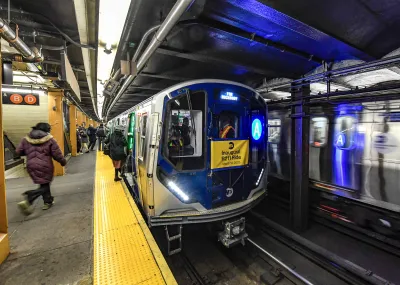 The inaugural ride of the new R211 subway cars in the New York Subway.