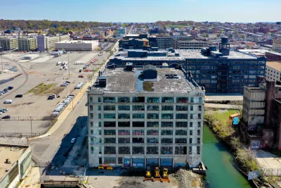 A worn down industrial building in Brooklyn.