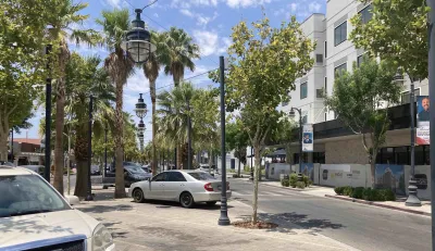 The BLVD streetscape, Lancaster, California