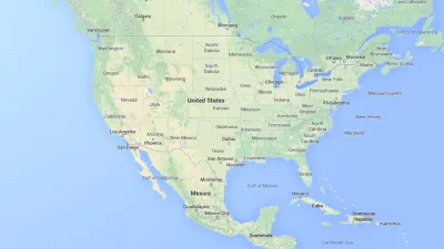 Google maps screengrab of the United States