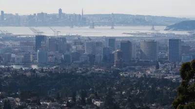 Oakland skyline and San Francisco Bay
