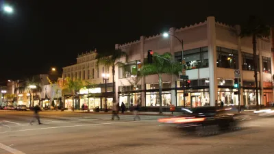 night time image of active downtown pasadena