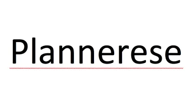 Plannerese
