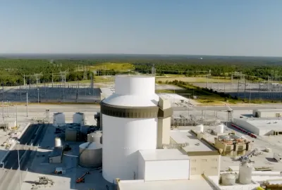 Aerial view of Plant Vogtle Unit 3 nuclear unit
