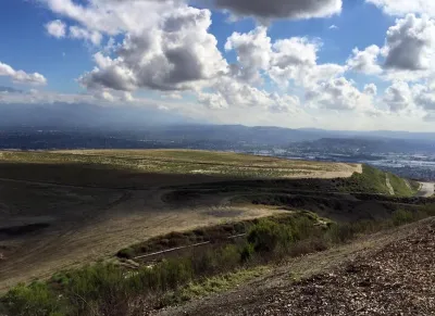 View of Puente Hills landfill site in Los Angeles County.