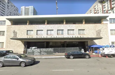 Google Street View of San Diego Central Library building, slated to be converted into temporary shelter for unhoused residents