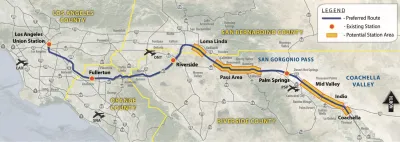 Proposed Coachella Valley Rail Project Map