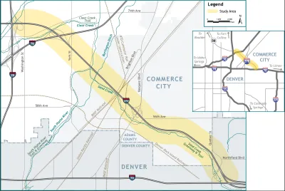 Map showing I-270 Corridor Improvements Study Area