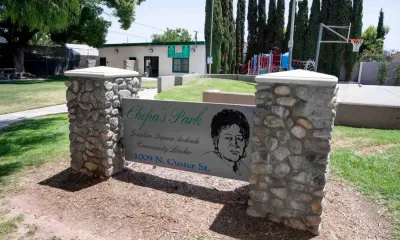 Sign for Chepa's Park, Barrio Logan, Santa Ana, CA