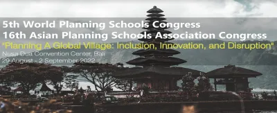 World Planning Schools Congress title on photo of Balinese temple
