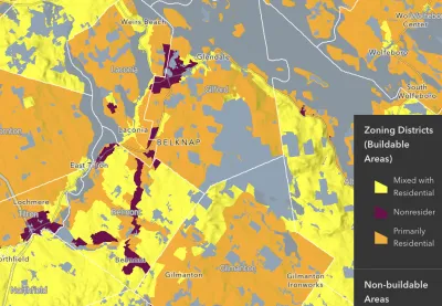 Zoning map of New Hampshire