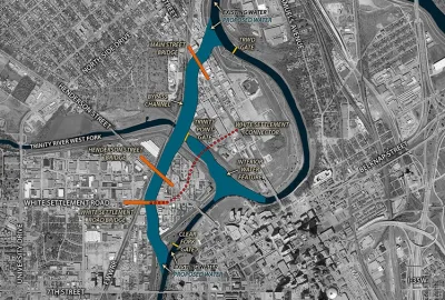 Map of Panther Island flood control project