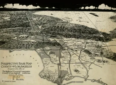Vintage 1929 map of Los Angeles