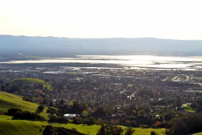 South San Francisco Bay viewed from Mission Peak in Fremont, California