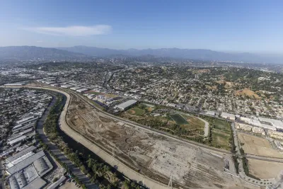 An aerial image of Taylor Yards along the Los Angeles River.