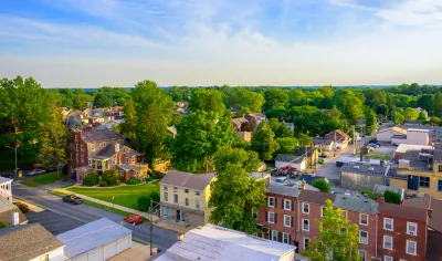 Aerial view of West Chester, Pennsylvania