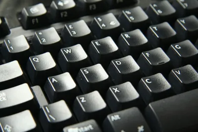 Close up of a black computer keyboard