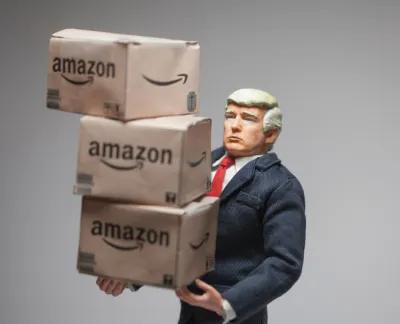 Jeff Bezos and Donald Trump