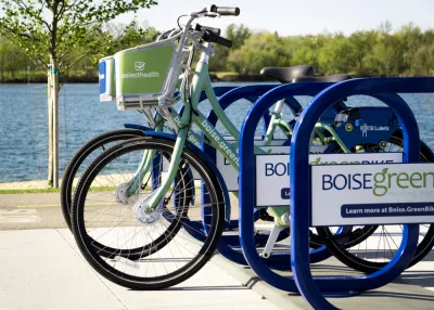 Boise GreenBike station with bikes
