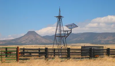 Solar Panel on a Wind Turbine