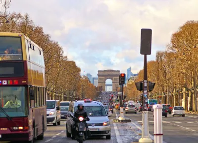 Champs-Elysees and Arc de Triomphe