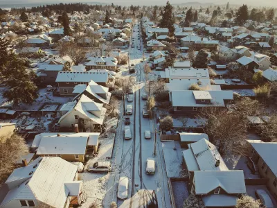 Snowy Residential Neighborhood