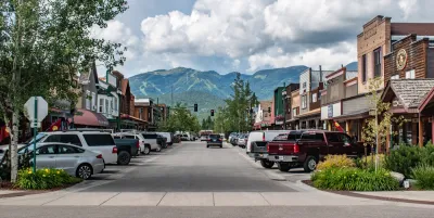 Street in downtown Whitefish, Montana