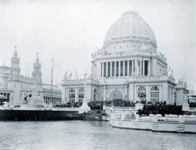 Administration building at the World's Columbian Exposition, Chicago, on opening day, May 1, 1893