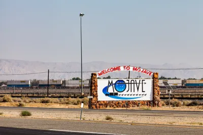 Town sign for Mojave, California