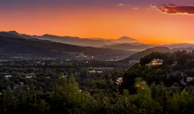 Sunset view of Aspen, Colorado