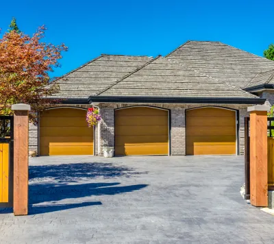 Suburban Three-Car Garage