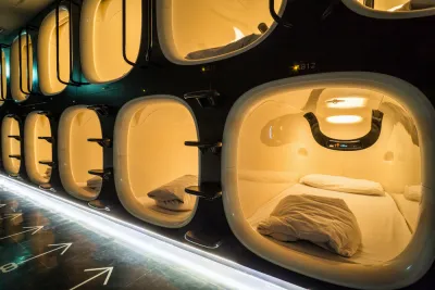 Capsule hotel in Japan