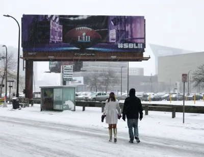 Snowy Bus Stop